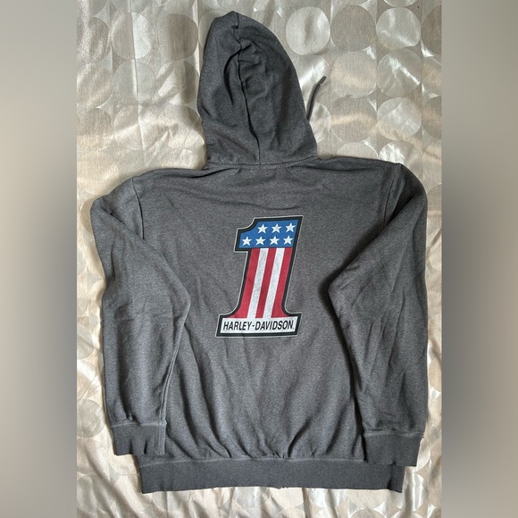 New w/o tags. Harley Davidson Men’s Classic #1 Race Graphic Hoodie. - Picture 3 of 6